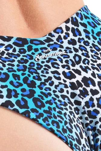 PLAVKOVÉ BRAZILKY LEOPARD MODRÉ - Velikost: XL