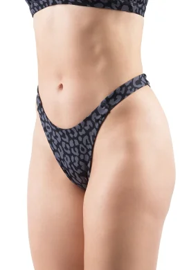 SPODNÍ DÍL PLAVEK SERENA LEOPARD ČERNÝ