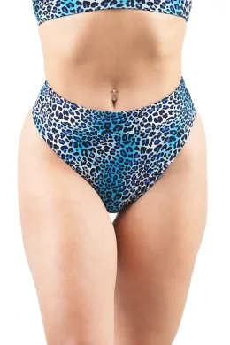 SPODNÍ DÍL PLAVEK RIA DELUXE LEOPARD MODRÝ