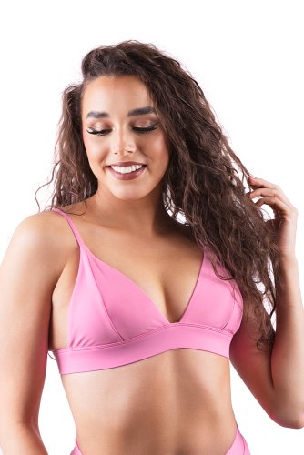 PLAVKOVÝ TOP ARIANA RŮŽOVÝ - Velikost: XS